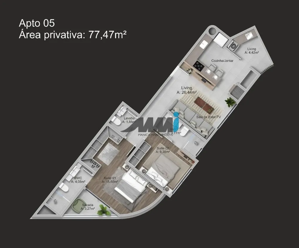 Apartamento, 3 quartos, 100 m² - Foto 5