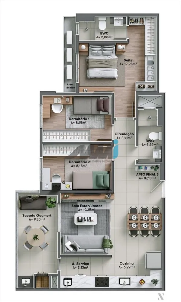 Apartamento, 3 quartos, 87 m² - Foto 13