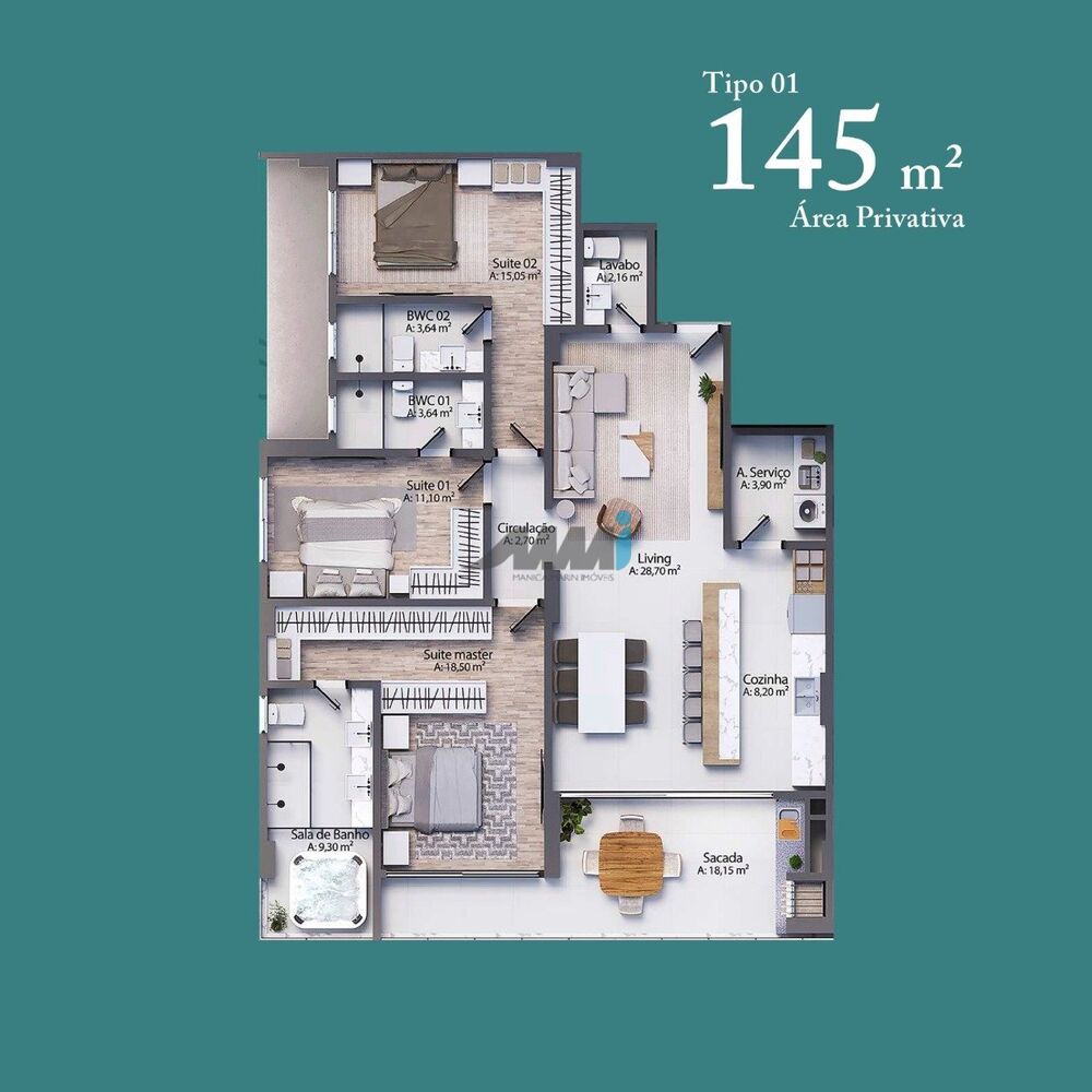 Apartamento, 3 quartos, 145 m² - Foto 40