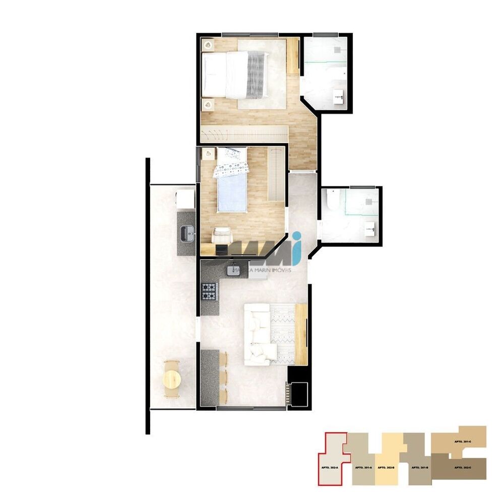 Apartamento à venda com 2 quartos, 55m² - Foto 13