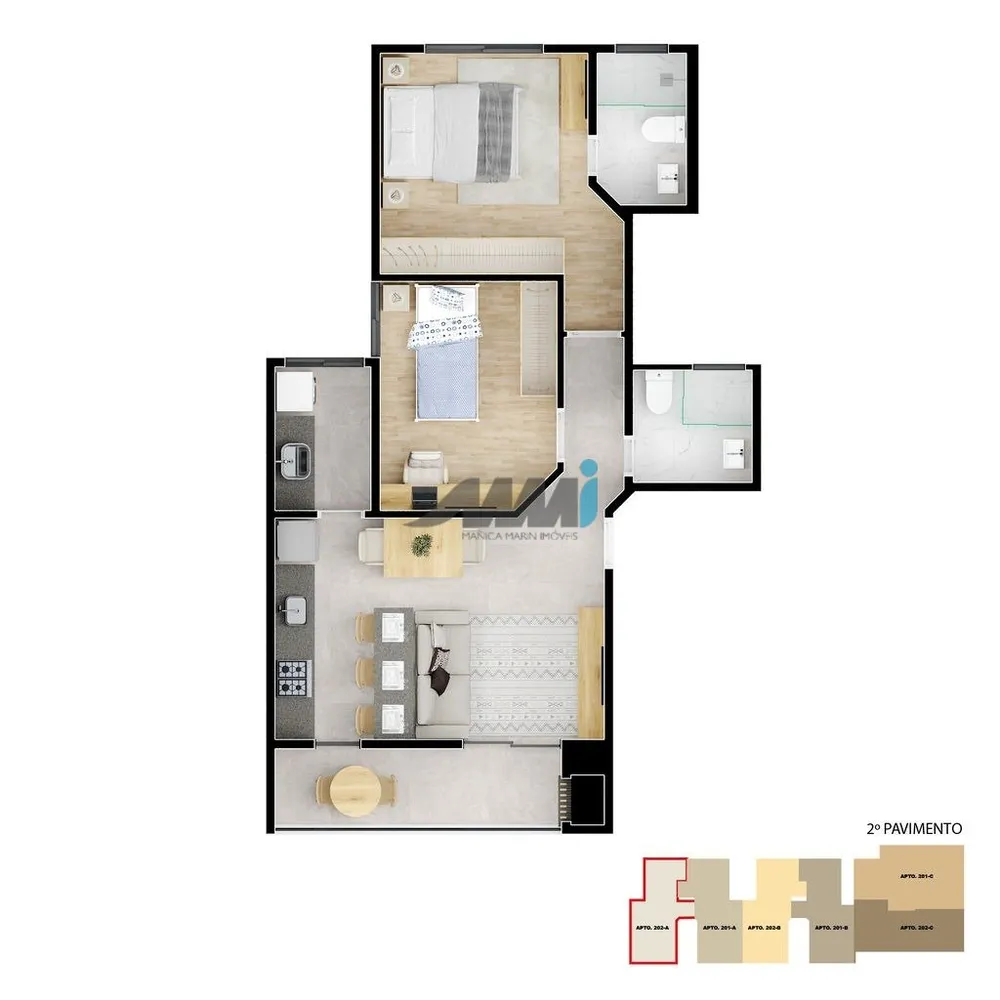 Apartamento, 2 quartos, 63 m² - Foto 11
