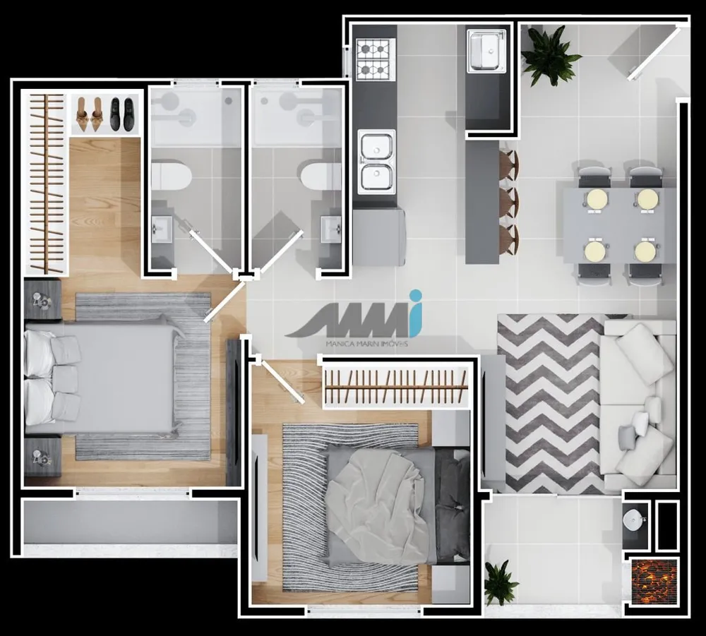 Apartamento, 2 quartos, 64 m² - Foto 7