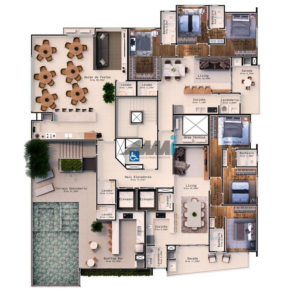 Apartamento à venda com 3 quartos, 105m² - Foto 10