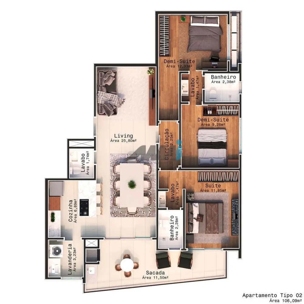 Apartamento, 3 quartos, 105 m² - Foto 26