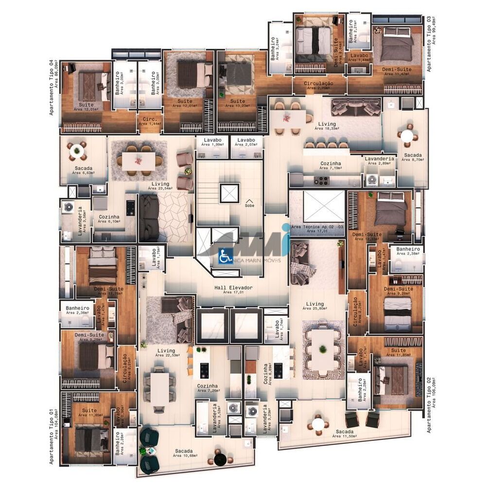 Apartamento à venda com 3 quartos, 105m² - Foto 14