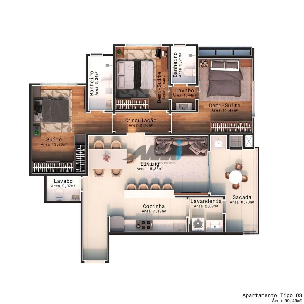 Apartamento, 3 quartos, 105 m² - Foto 27
