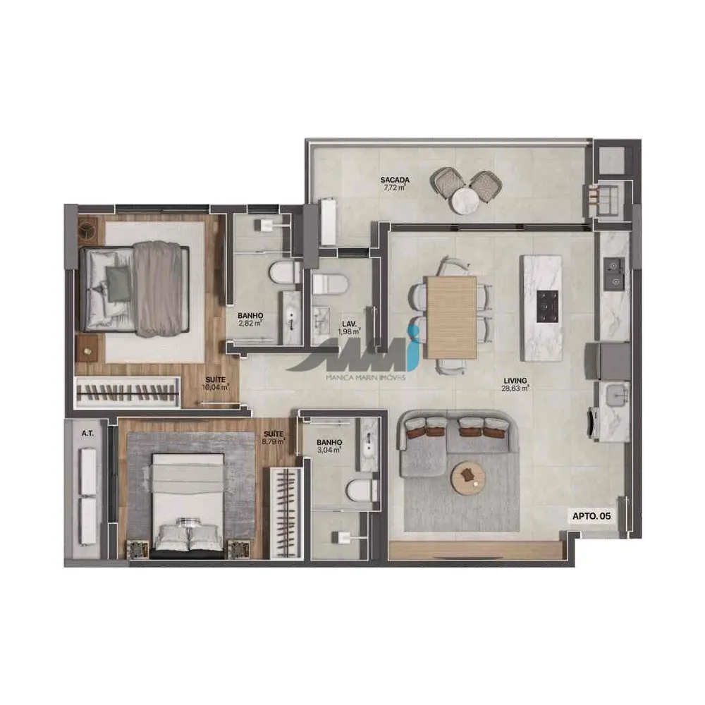 Apartamento, 2 quartos, 68 m² - Foto 16
