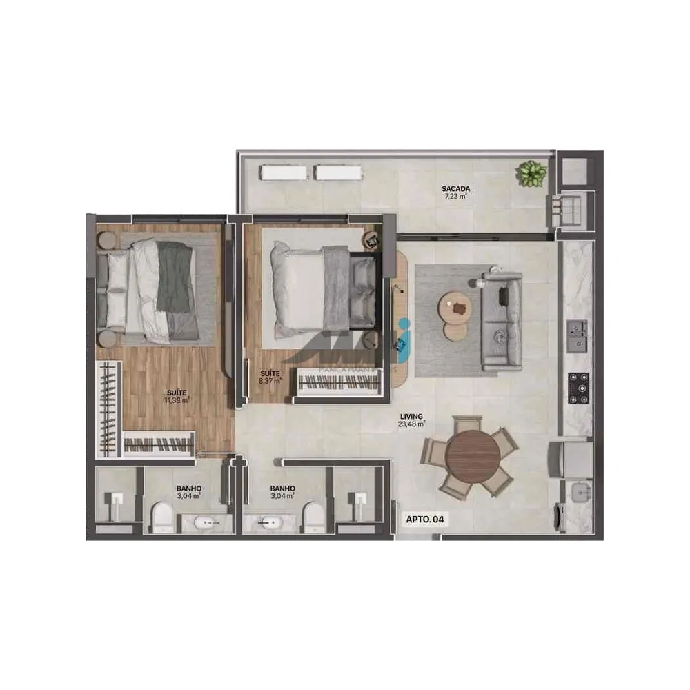 Apartamento, 2 quartos, 68 m² - Foto 6