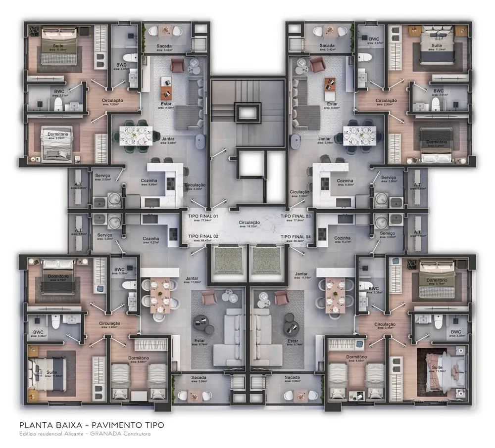 Apartamento, 2 quartos, 77 m² - Foto 14