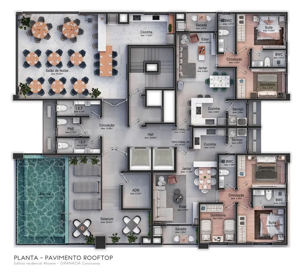 Apartamento, 2 quartos, 77 m² - Foto 11
