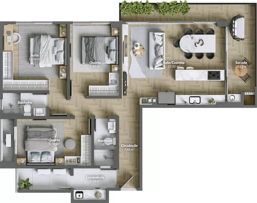 Apartamento à venda com 3 quartos, 103m² - Foto 27