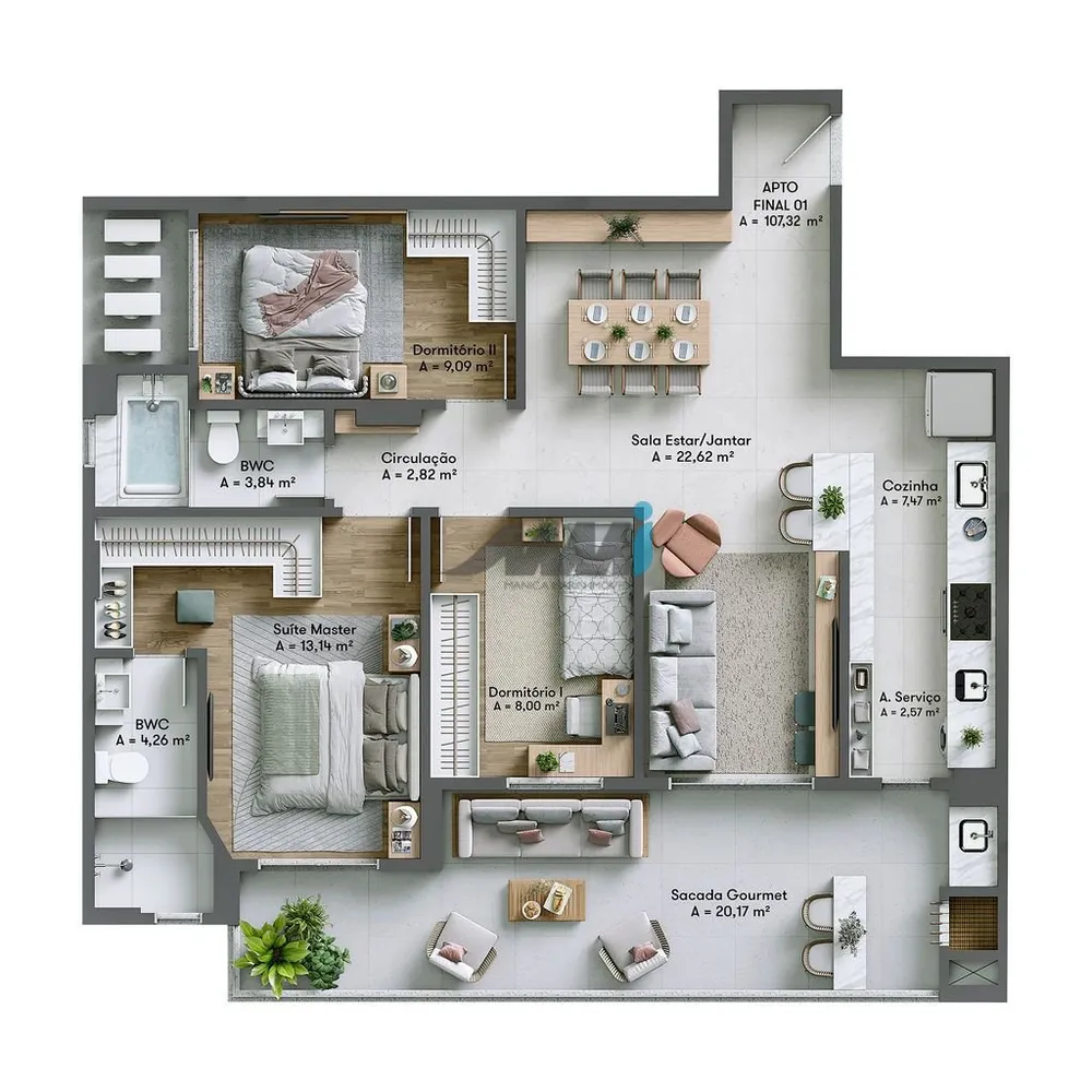 Apartamento, 3 quartos, 107 m² - Foto 10