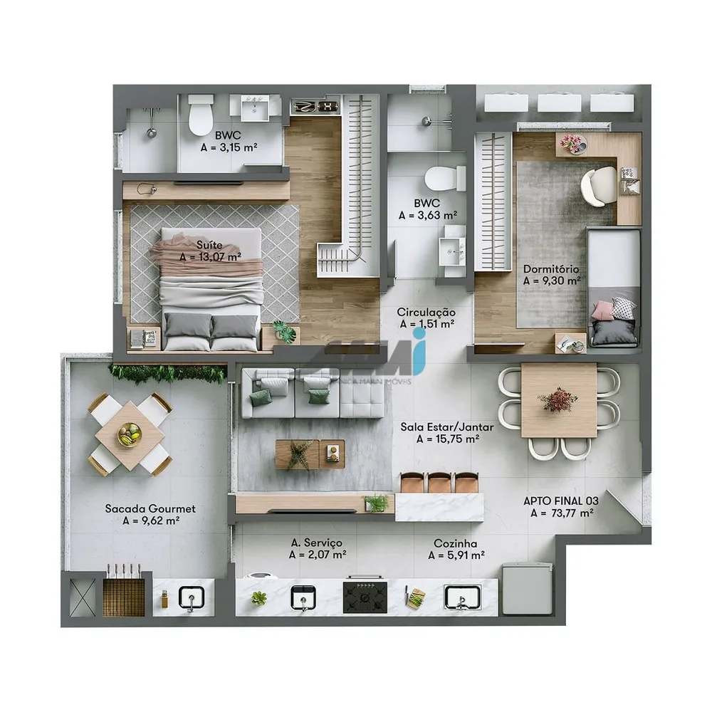 Apartamento, 3 quartos, 107 m² - Foto 11