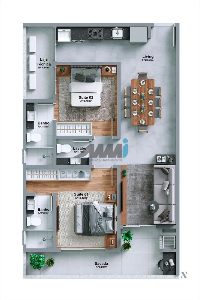 Apartamento, 2 quartos, 80 m² - Foto 17