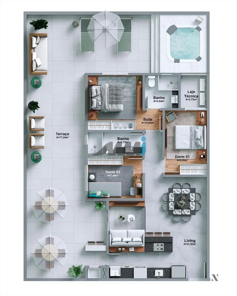 Apartamento, 2 quartos, 80 m² - Foto 19