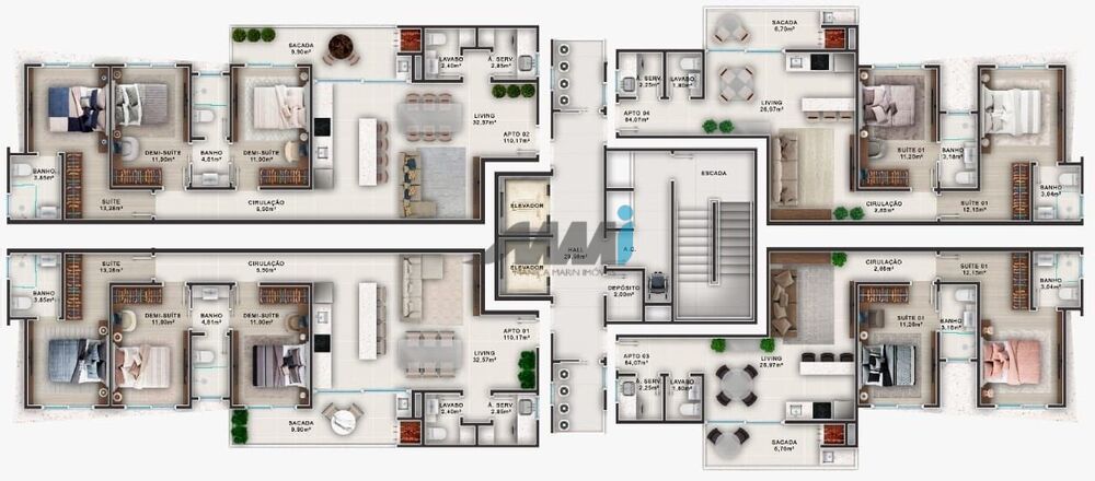 Apartamento, 3 quartos, 111 m² - Foto 3