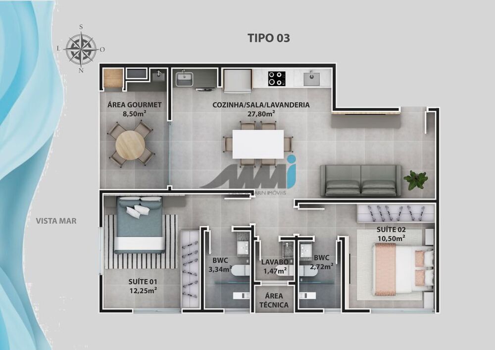 Apartamento, 3 quartos, 110 m² - Foto 2