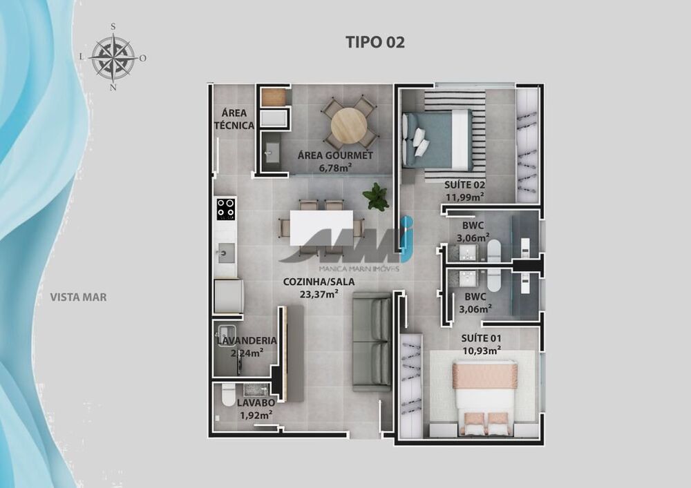 Apartamento, 3 quartos, 110 m² - Foto 1