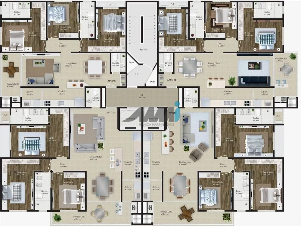 Cobertura, 4 quartos, 203 m² - Foto 8