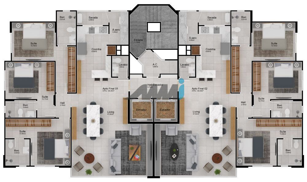 Apartamento, 3 quartos, 120 m² - Foto 7