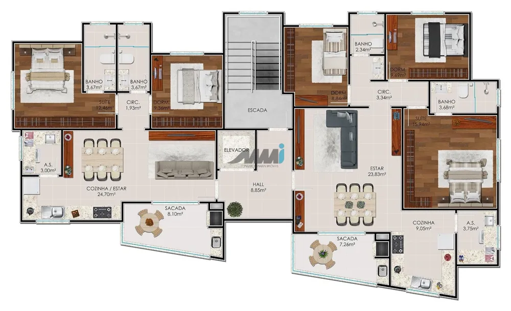 Apartamento, 3 quartos, 103 m² - Foto 8