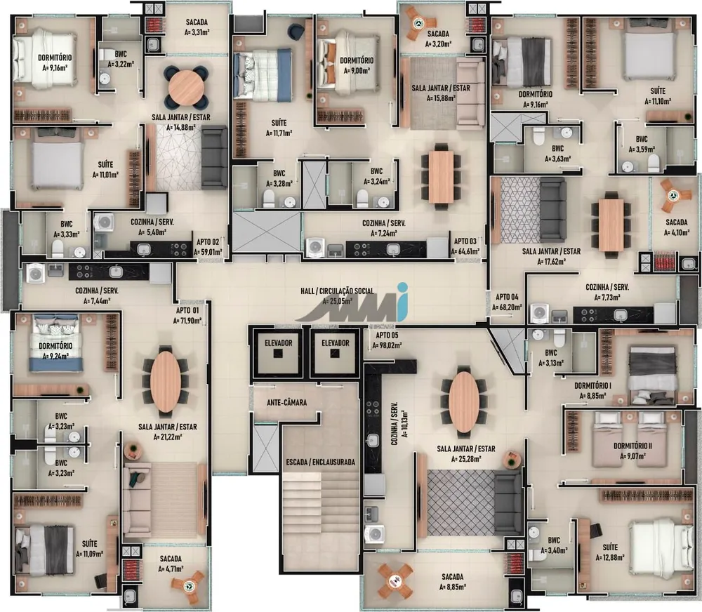Apartamento, 2 quartos, 74 m² - Foto 11