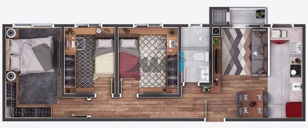 Apartamento, 3 quartos, 57 m² - Foto 14