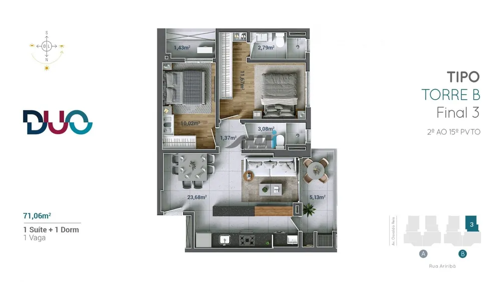 Apartamento, 2 quartos, 71 m² - Foto 11