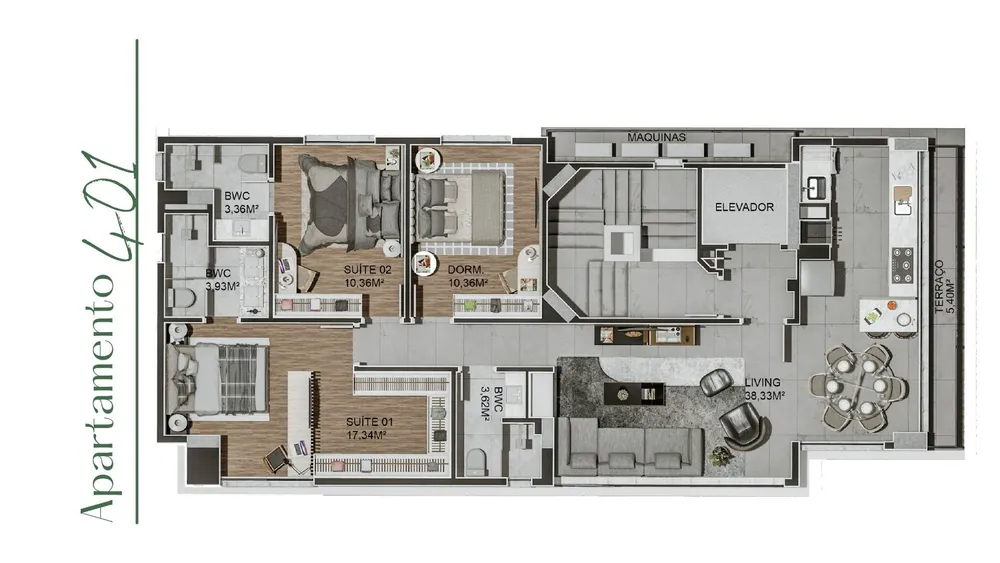 Cobertura, 3 quartos, 144 m² - Foto 8