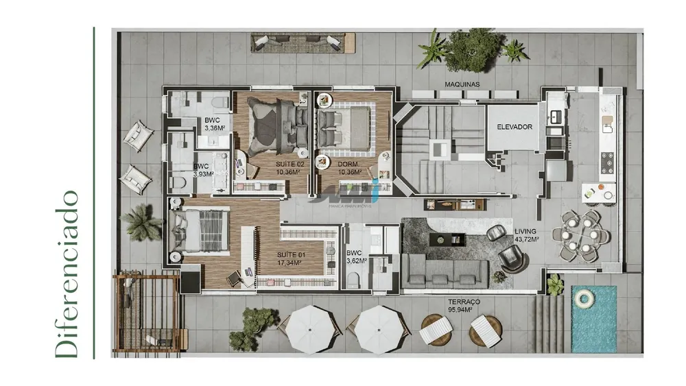Cobertura, 3 quartos, 144 m² - Foto 7