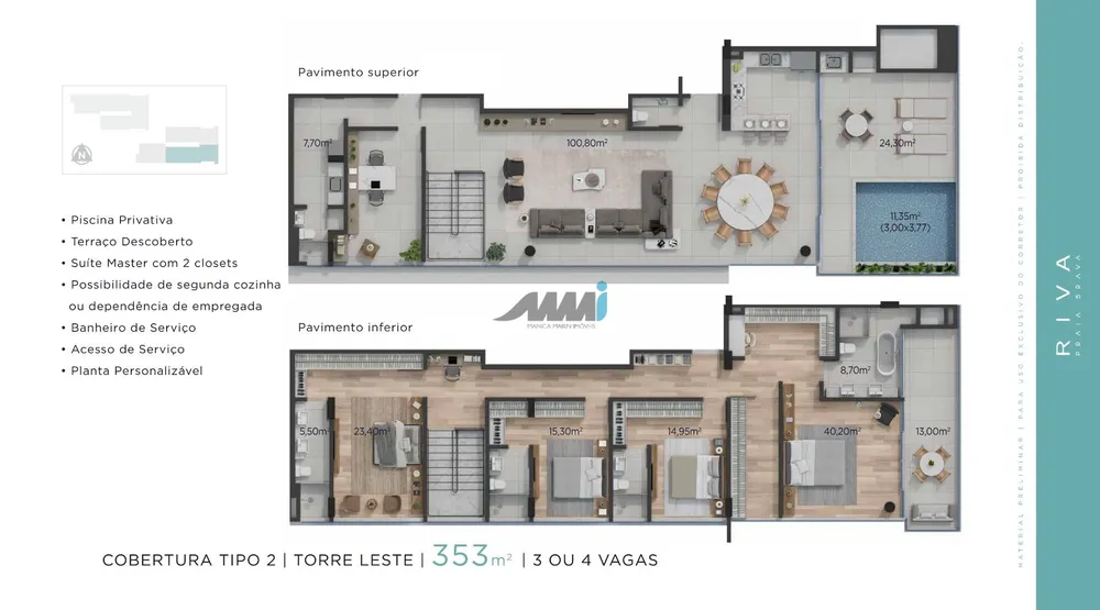 Cobertura, 4 quartos, 353 m² - Foto 5