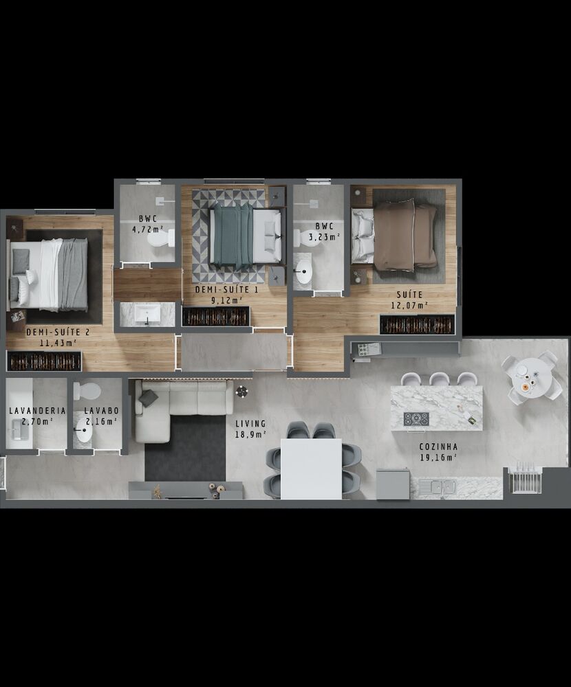 Apartamento, 3 quartos, 99 m² - Foto 3