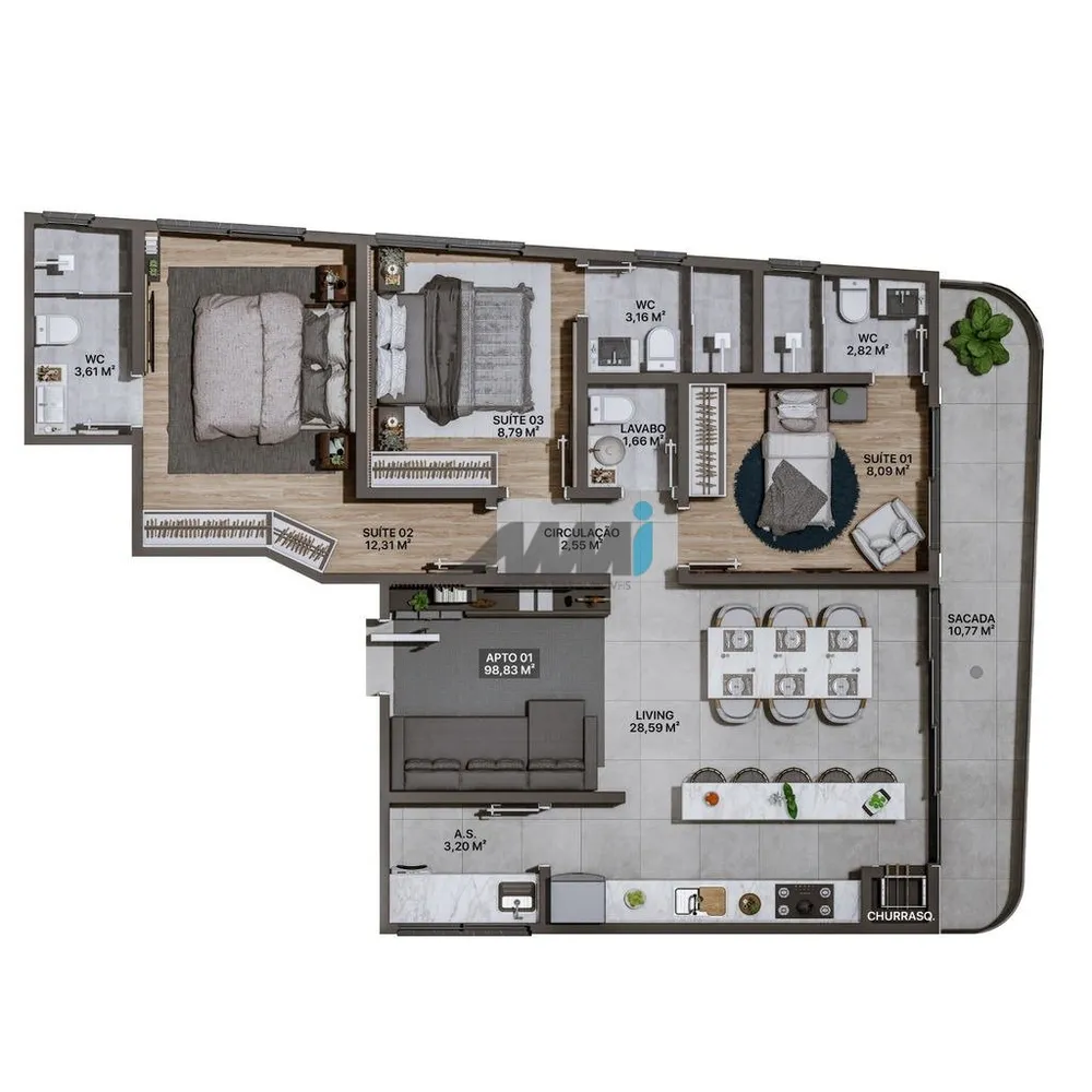 Cobertura, 4 quartos, 192 m² - Foto 8