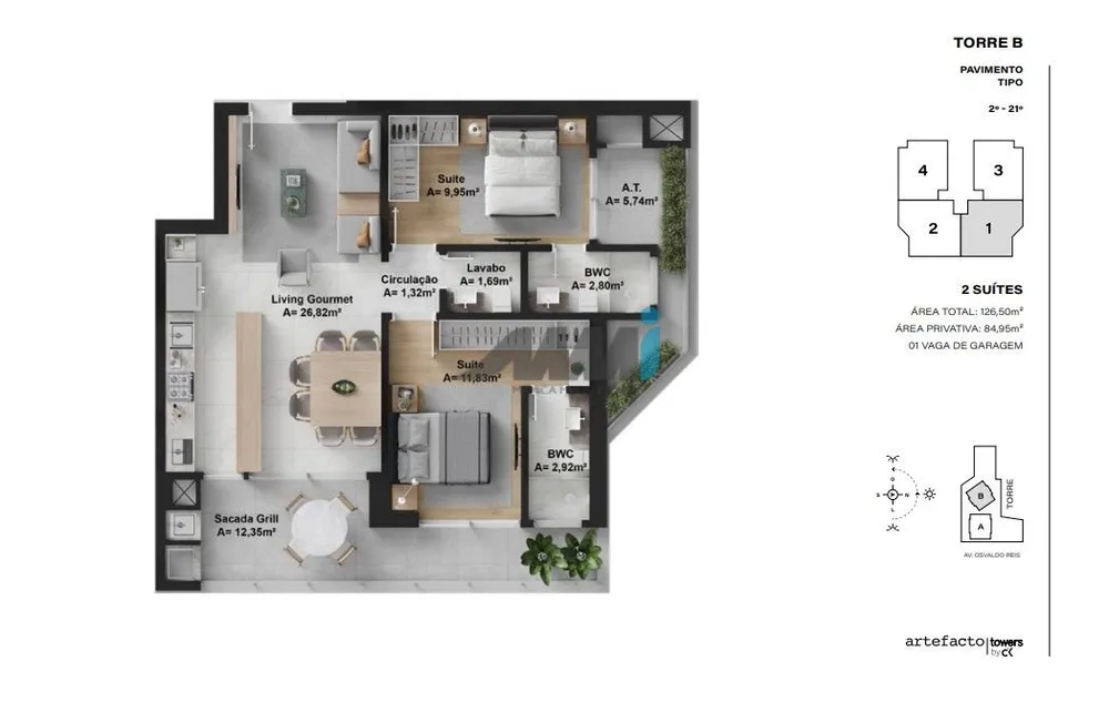 Apartamento, 2 quartos, 84 m² - Foto 5