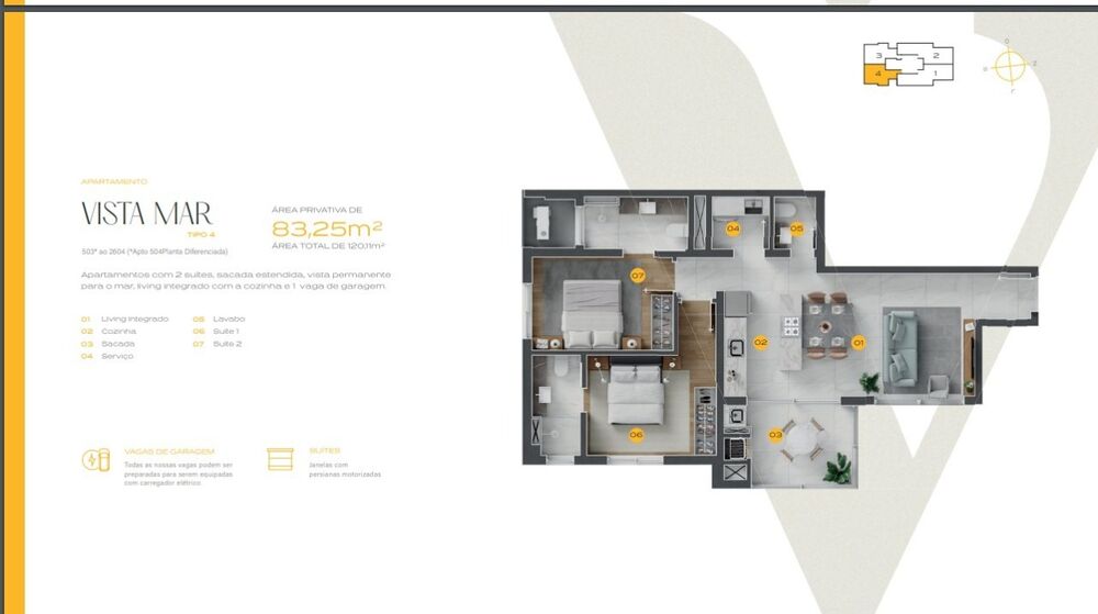 Apartamento, 3 quartos, 122 m² - Foto 4