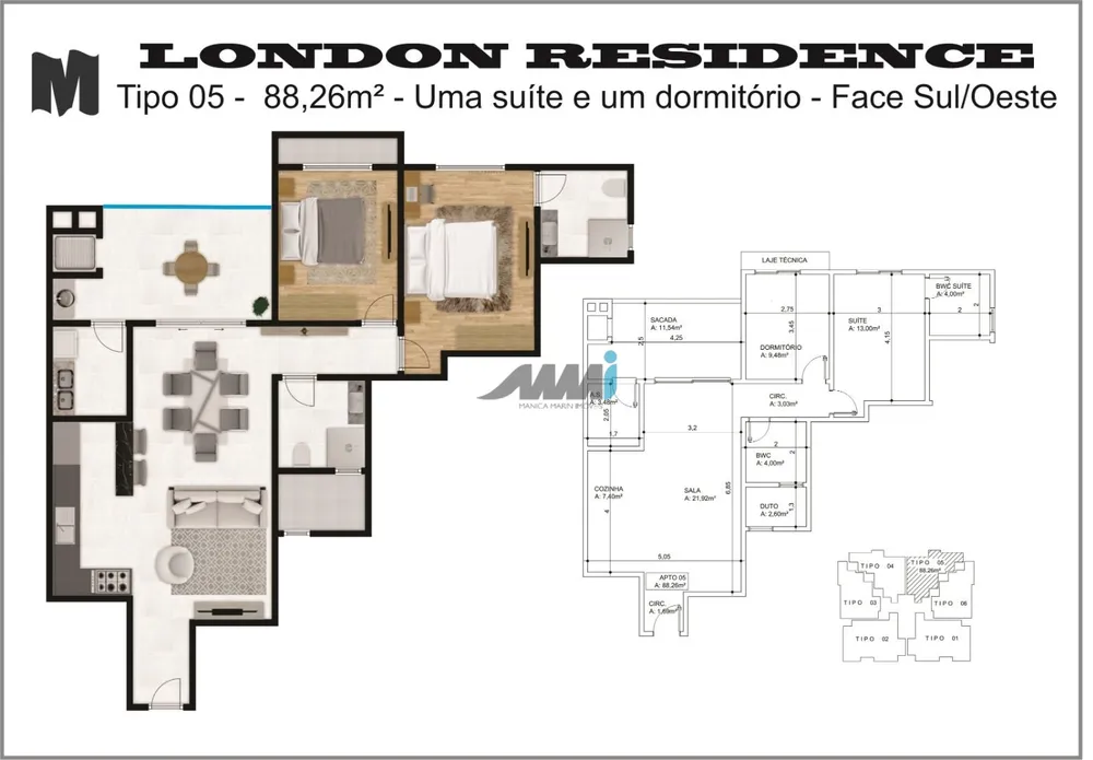 Apartamento, 2 quartos, 88 m² - Foto 7