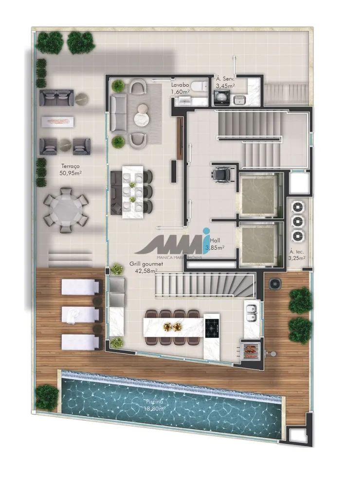 Cobertura, 3 quartos, 331 m² - Foto 7