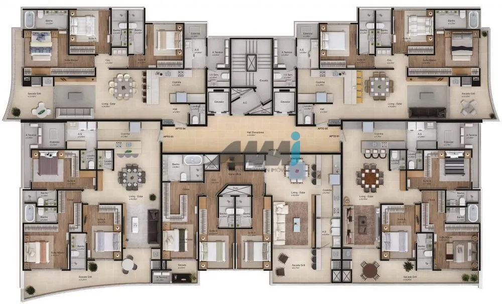 Apartamento, 3 quartos, 152 m² - Foto 1