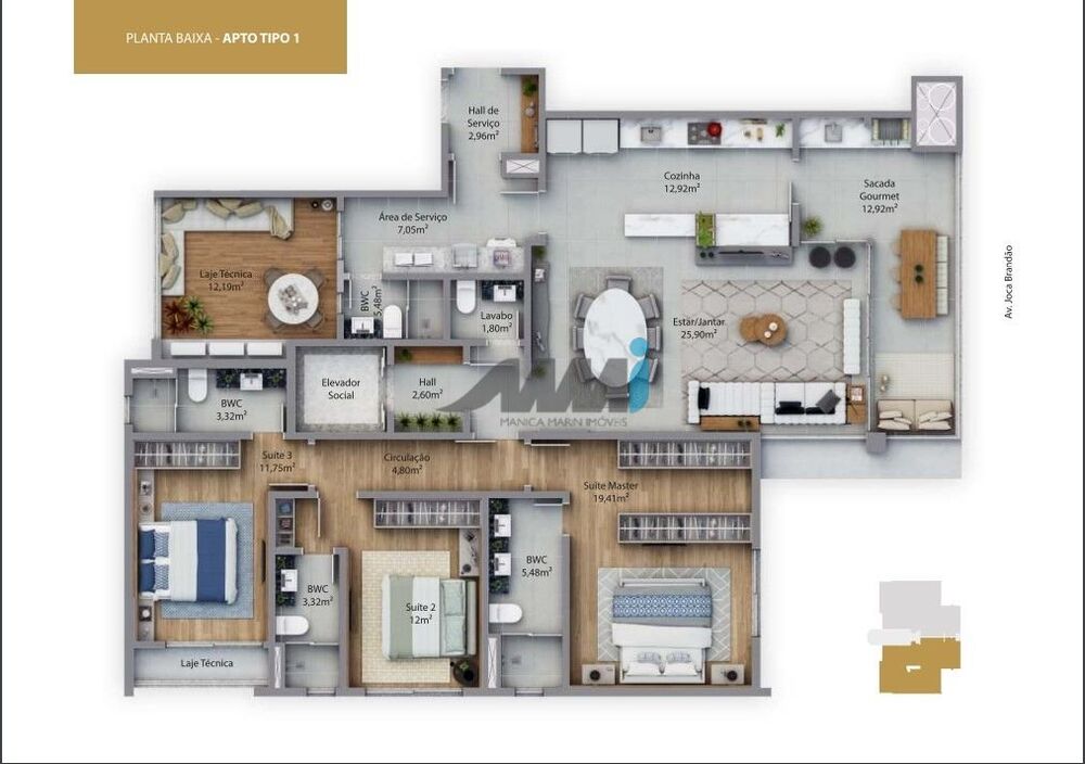 Apartamento, 3 quartos, 148 m² - Foto 11