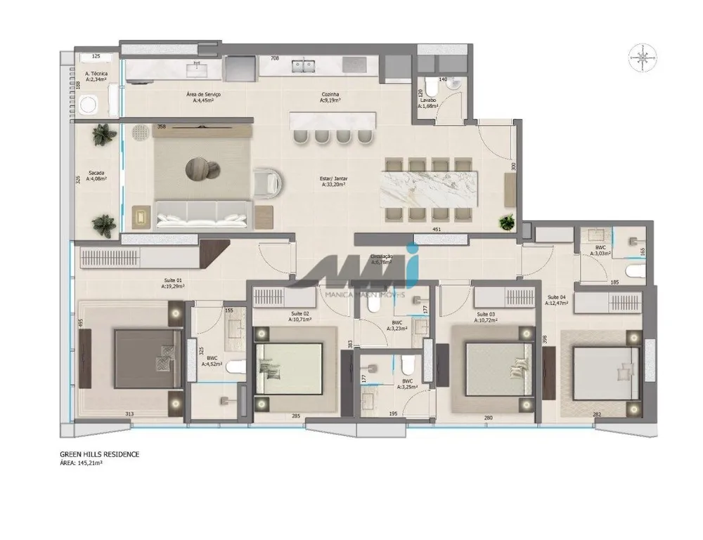 Apartamento, 4 quartos, 145 m² - Foto 4