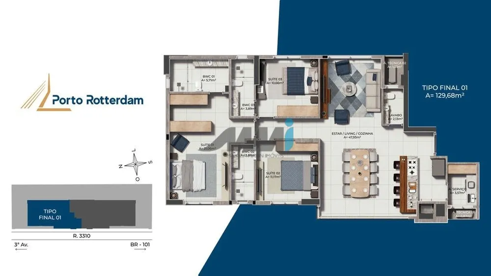 Apartamento, 3 quartos, 129 m² - Foto 12
