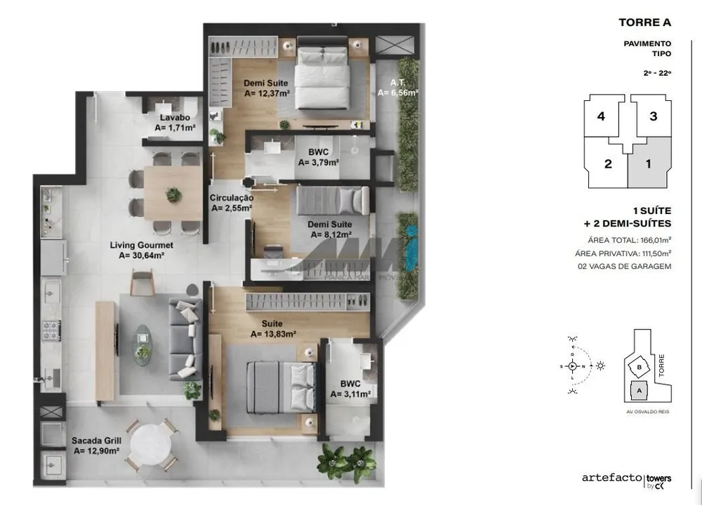Apartamento, 3 quartos, 193 m² - Foto 8