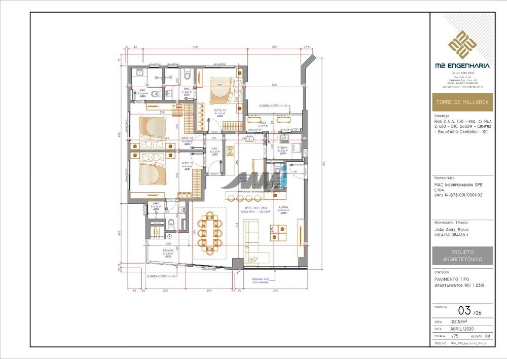 Apartamento, 3 quartos, 122 m² - Foto 1