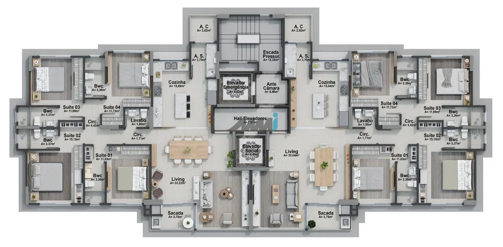 Apartamento, 4 quartos, 146 m² - Foto 16