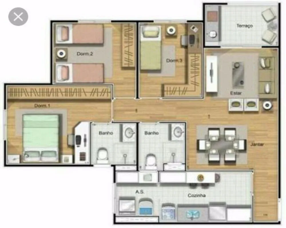 Apartamento, 3 quartos, 77 m² - Foto 4