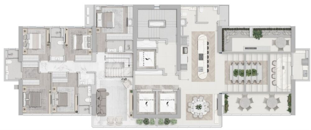 Cobertura, 5 quartos, 298 m² - Foto 7