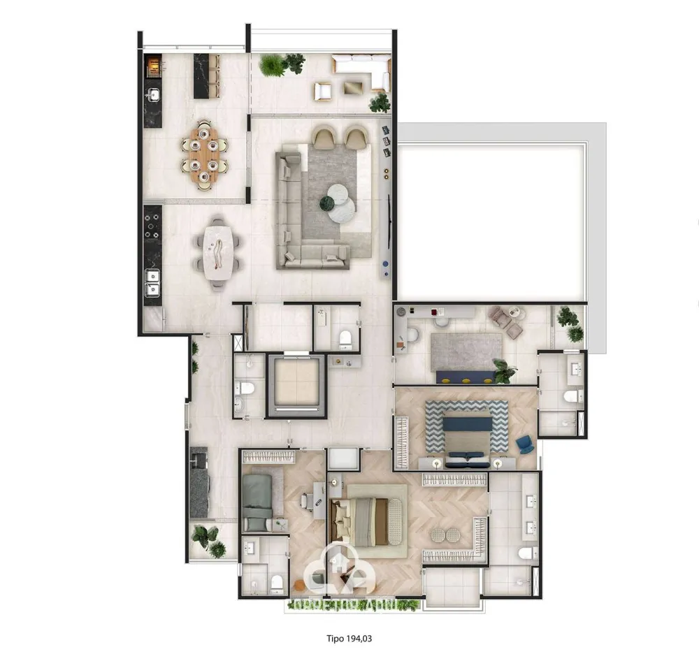 Apartamento, 4 quartos, 220 m² - Foto 2