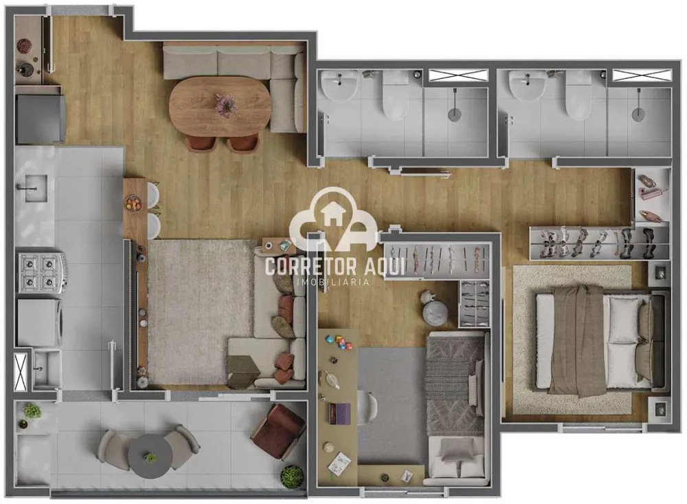 Apartamento, 2 quartos, 54 m² - Foto 4