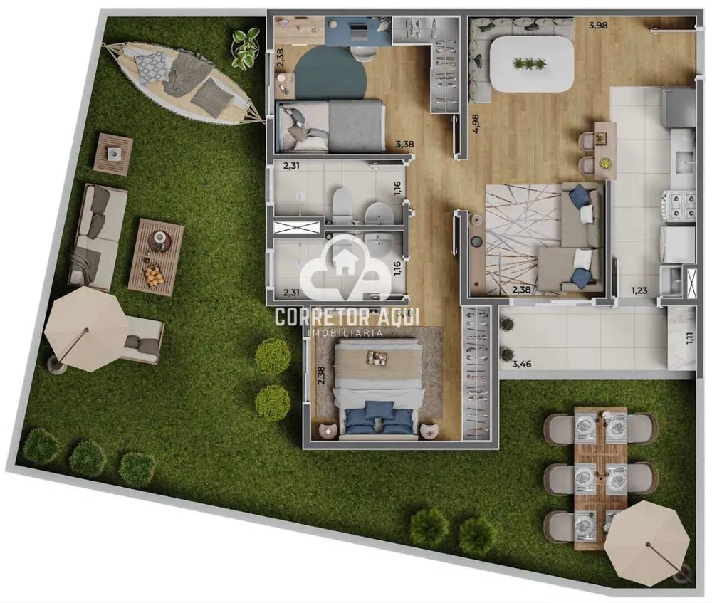 Apartamento, 2 quartos, 54 m² - Foto 3
