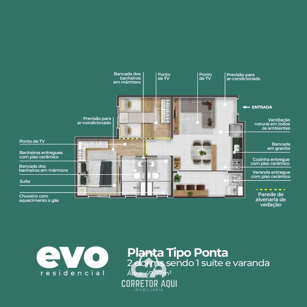 Apartamento, 2 quartos, 49 m² - Foto 5